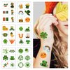St Patricks Day Glitter Tattoos for Kids, Saint Patricks Day Accessories Shamrock Leprechauns Temporary Tattoos Stickers 6 Sheets