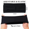 Carede Black Wide Headbands for Women Workout Yoga Running Headbands Head Wrap Sweat Bands Hair Bands for Women's Hair,Pack of 12
