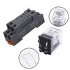 TWTADE/AC 24V 10A Coil Electromagnetic Power Relay 8 Pins 2DPT 2NO+2NC with Indicator Light and Socket Base -YJ2N-LY