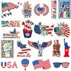 Ooopsiun 4th of July Temporary Tattoos - 11 Sheets Patriotic Temporary Tattoos American Flag Independence Day Tattoos
