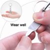 2 Pcs Multi Nail Clipper Ultra-Thin Portable Nail Cutter with Key Ring and Nail File Stainless Steel Foldable Manicure Set for Traveling, Home, Office