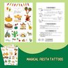 Partywind 42 Styles Metallic Glitter Temporary Tattoos for Kids, Fiesta Mexican Cinco De Mayo Party Decorations Supplies Favors, Final Fiesta Bachelorette Fake Tattoos Stickers for Adult Boys Girls