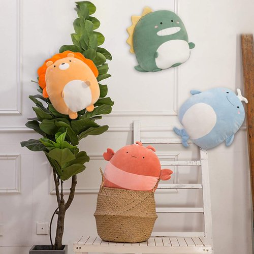 ARELUX 18in Soft Dinosaur Anime Plush Pillow Cute Stuffed Animal Plush Toy Kawaii Plushies Room Decor Christmas Decorations Gifts for Women Kids Birthday