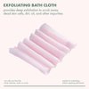 EcoTools Bath Cloth, Exfoliating Washcloth For Shower & Bath, Expands Up To 3 Feet, Remove Dry Skin, Body Scrubber For Exfoliation & Deep Cleansing, Eco Friendly & Cruelty-Free, Pink, 6 Count
