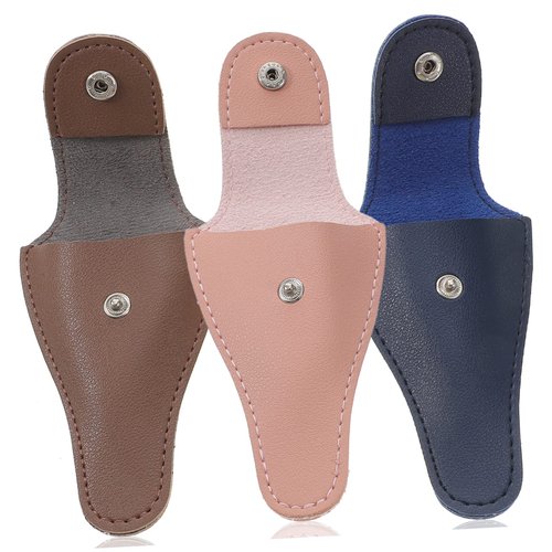 CORHAD 3pcs protective case for nail clippers cuticle nipper cover leather scissor trimming scissors pouch beauty scissors pedicure supplies storage printable protector pu