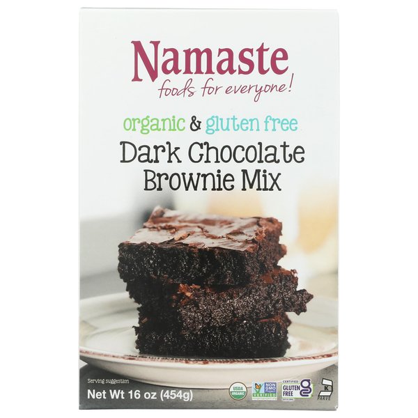 Namaste Foods Gluten Free Organic Dark Chocolate Brownie Mix, 16 oz