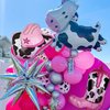 Cow Print Western Cowgirl Party Decorations Cowgirl Boot Balloons Cowgirl Hat Balloon Let's Go Girls Disco Cowgirl Last Rodeo Bachelorette Theme One 1st Birthday Party Decor Supplies 4 Pcs