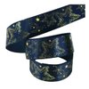 Navy Blue Ribbon with Gold Star Navy Silk Ribbon Navy Blue Satin Ribbon,10 Yards 7/8（22mm) for Gift Wrapping Craft Packing, DIY Craft, Wedding Party Bows Bouquet,Valentine's Day Supplies