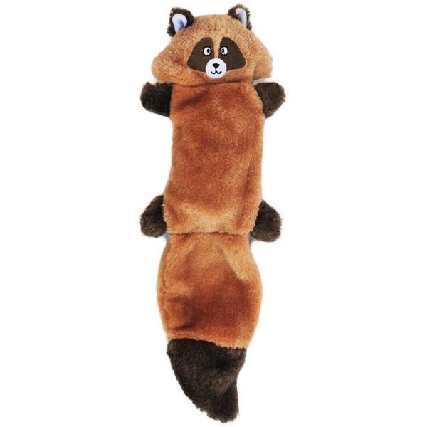 ZippyPaws Zingy Racoon - Dog Toys no Stuffing, Squeaky Plush Dog Toy for Small & Medium Dogs, Interactive Puppy & Dog Chew Toys without Stuffing for Boredom