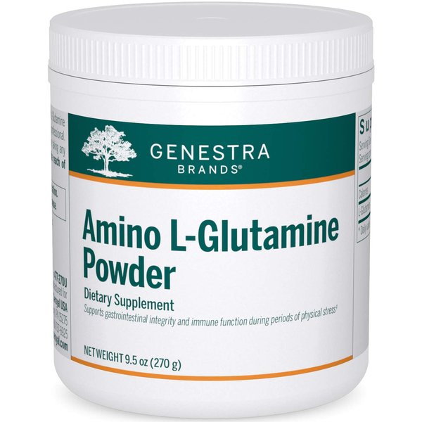 Genestra Brands Amino L-Glutamine Powder | Amino Acid Supplement for GI and Immune Health | 9.5 Ounces