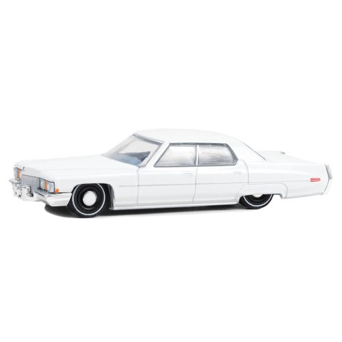 1972 Sedan deVille Lowrider Cotillion White with Blue Interior California Lowriders Series 3 1/64 Diecast Model Car by Greenlight 63040D