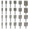 Stone Carving Set Diamond Burr Bits Compatible with Dremel, 46Grit 150Grit 24PCS Polishing Kits Rotary Tools Accessories with 1/8'' Shank for Engraving, Grinding, Stone, Rocks, Jewelry, Ceramics