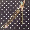 Alloy Hair Sticks Pins Long Tassel Hanfu Chinese Hair Comb/Earrings Set of 1 Traditional Classical (Style E)