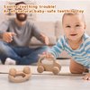 TOY Life Wooden Toys Cars, Montessori Toys for Babies 0-6-12 Months, Rattle Toy Cars for Toddlers 1-3, Christmas Wooden Baby Toys Gift 1 Year Old, Baby Boy Nursery Decor, 1 Year Old Boy Birthday Gift