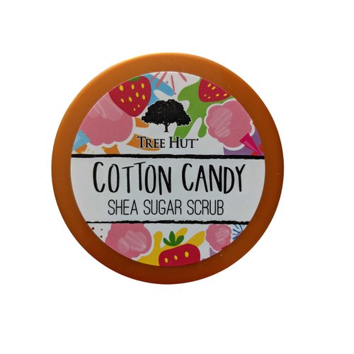 Tree Hut Cotton Candy Shea Sugar Scrub 18 Oz! Formulated With Real Sugar, Certified Shea Butter And Strawberry Extract! Exfoliating Body Scrub That Leaves Skin Feeling Soft And Smooth! (Cotton Candy)