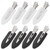 8Pcs No Bend No Crease Hair Clips - Styling Duck Bill Clips Alligator Hair Barrettes for Styling Sectioning for Salon Hairstyle Hairdressing Bangs Waves Woman Girl Makeup Application, Black & White