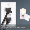 SOZULAMP Receptacle Outlet with Night Light,White Standard Decorator Electrical Wall Outlet,15A,2 Pole,3 Wire,Tamper-Resistant,Wall Plate Included(4 Pack,White)