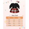 Qaoerde Baby Girl Dresses 0-3 Months Baby Girl Dress Puff Sleeve Red Plaid Dress Ribbed Baby Dresses 0-3 Months Newborn Dresses Baby Girl Fall Dress Baby Girl Winter Dress Christmas Outfit