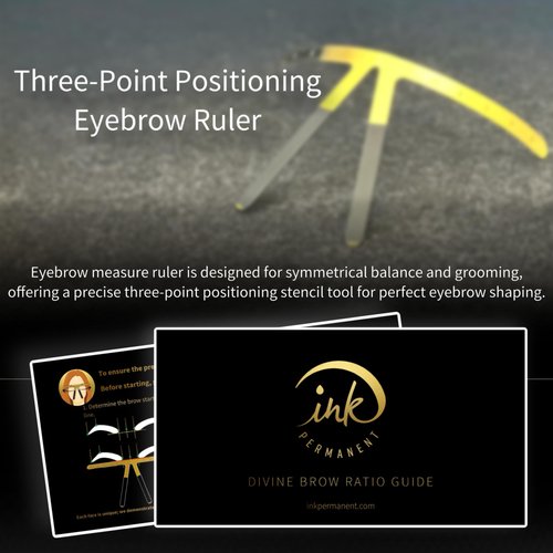 Eyebrow Mapping Kit for Microblading, Eyebrow Shaping Tool, 9 Piece Set, Professional Eyebrow Mapping Kit with Golden Ratio Caliper, Double Scale Vernier Caliper, and 5 Brow Razors for Eyebrow Shaping