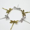 ZHOUMEIWENSP 1pair Vintage Silver Dragonfly Hairpin Simple Hairpin Bridal Hairpin (Gold)