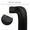 WENNALIFE Ponytail Hair Extension, 22 Inch 90g Jet Black Ponytail Extension Human Hair Clip in Wrap Around Remy Human Hair Extension Hairpieces Real Human Hair