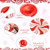 Funrous Peppermint Candy Hanging Swirls Decorations for Ceiling - Red and White Holiday Party Streamers