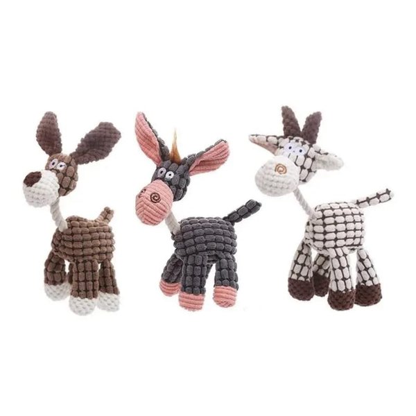 RaSaCiBl Dog Squeaky Toys, Bundle Dog Toys for Puppies: 3-Pack Plush Squeaker Dog Toys to Keep Them Busy, Adorable Soft Toys Promoting Teeth Cleaning, Ideal for Small to Medium-Sized Dogs