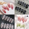 MOLILON Airbrush Stencils for Nails French Tip Nail Stickers Decals Printing Templates Stencil Tool Moon Star Heart Butterfly Hollow Nail Art Stickers for Nail Designs (154 Designs, 24 Sheets)