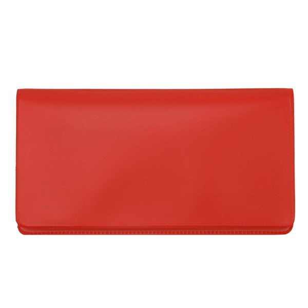 Red Vinyl Checkbook Cover, Top Tear Personal Vinyl Checkbook Cover