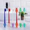 12 Pcs Fish Silicone Toothbrush Holders and Toothbrush Head Covers, 6 Pairs Toothbrush Caps for Travel, Toothbrush Holder for Kids, Mini Toothbrush Stand (Fish)