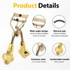 Eyelash Curler with Comb for Hooded Eyes,Euramerican,Asian, Jpanese C-curl, 2 Packs Eyelash Curler Refill Pads Compatible with Shiseido,Tweezerman,Shu uemura,Kevyn Aucoin,e.l.f