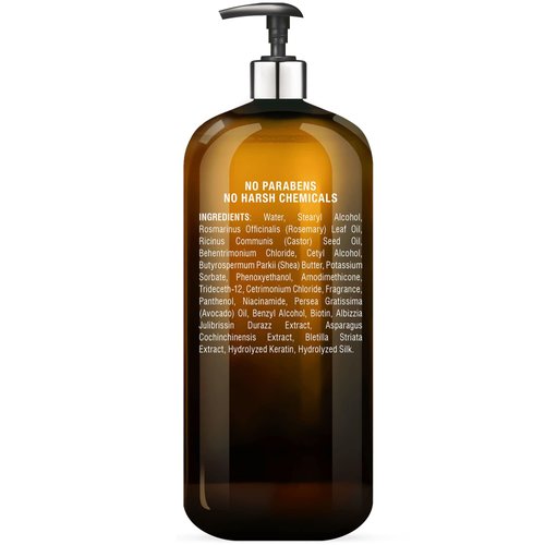 MAJESTIC PURE Biotin Conditioner for Hair Loss - Thickening & Volumizing Conditioner, with DHT-3 Blocker, Keratin & Rosemary Oil, Sulfate Free, All Hair Types Hair Conditioner, 16 fl oz