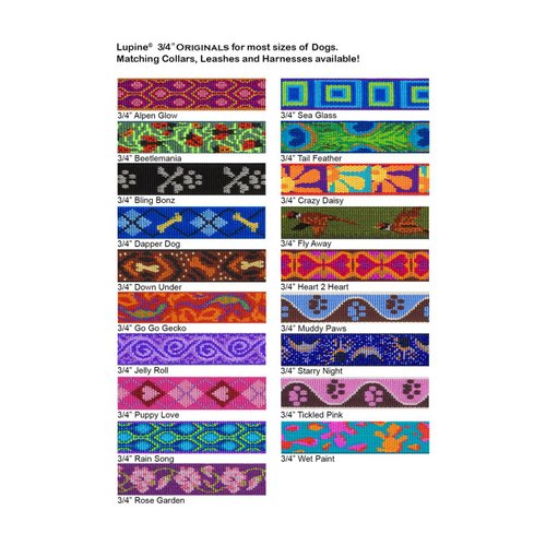 LupinePet Originals 3/4" Rose Garden 12-20" Adjustable Roman Dog Harness for Small Dogs