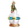 Old World Christmas Ornaments Snowman On Beach Glass Blown Ornaments for Christmas Tree