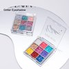 Glitter Eyeshadow Palette Makeup 9 Colors Body Glitter Glue Gel Palette Colorful Shimmer Sparkle Eyeshadow Long Lasting Highly Pigmented Waterproof Professional Glitter Eyeshadow Rainbow Face Paint