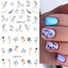 MAIOUSU STORE 12 Sheets Flower Water Transfer Nail Decals Fresh Nail Stickers with Assorted Patterns Blossom Flower Orchid Butterfly Dragonfly DIY Nail Art Watermark Nail Designs Manicure Stickers(12)