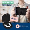Mrs. Odonto Retainer Case - Pack of 2 - Odorless Mouth Guard Case - Ventilated, Durable & Hygienic for Carrying and Protecting Braces, Dentures & Aligners - 3.14 x 3.14 x 1.1 - (Black)