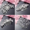 44 Pieces Wedding Hair Comb Faux Pearl Crystal Bride Hair Accessories Hair Side Comb Clips U-shaped Flower Rhinestone Pearl Hair Clips for Bride Bridesmaid (Classic Style)