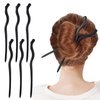 JJUNW 6 PCS Wooden Hair Bun, Japanese Chinese Hairpin, Elegant Hair Pins, Hair Chopsticks Retro Hair Forks Hanfu Pins Bun Holders for Long Hair Women's Hair Sticks for Women's Decorative Hair