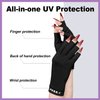 NXJ INFILILA UV Gloves for Nails, Anti UV Light Gloves for Gel Nails, Professional UPF 99+ UV Protection Gloves for Gel Manicure Skin Care Fingerless Gloves for Protecting Hands from UV Nail Lamp