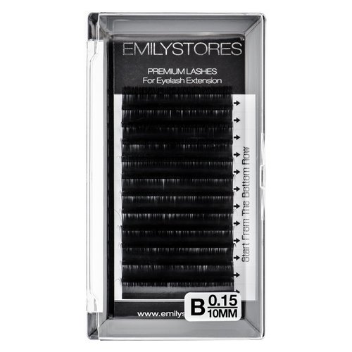 EMILYSTORES Lash Extensions 0.15mm Thickness B Curl 10mm Length Volume Individual Natural-Looking Eyelashes For Eyelash Extensions(0.15,B,10mm)