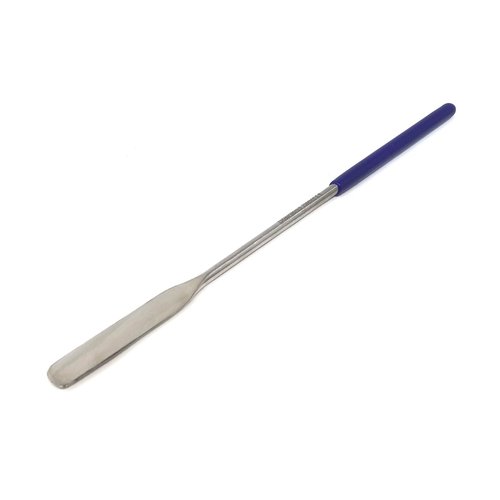 A2Z Lab Spatula Stainless Steel Sampler Spatula with Flat End for Mixing Transfering Cream, Gel, Powder, Medicine, Cap Filler- Cosmetic Spatula - Comfort Grip Handle - Lab Use Supplies - 7"