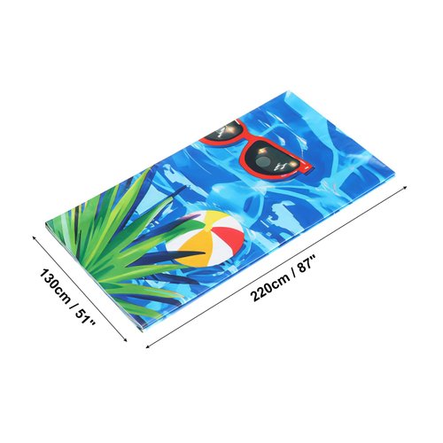 MECCANIXITY Ocean Tablecloth, 51x87 Inch Ocean Waves Water Pool Party Under The Sea Reusable Plastic Rectangle Table Cloth Cover for Beach Themed Party Shower Supplies Blue