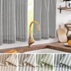 jinchan Kitchen Curtains Striped Tier Curtains Ticking Stripe Linen Curtains Pinstripe Cafe Curtains 36 Inch Length for Living Room Bathroom Farmhouse Curtains Rod Pocket 2 Panels Black on Beige
