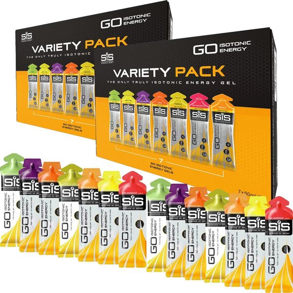 SiS Science In Sport Running Energy Gels, Full of Electrolytes, Good For Hydration, Flavor Variety Pack, Vegan, Gluten & Dairy Free, 14 x 60ml