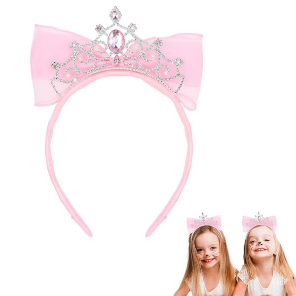 Casoty Pink Headband, Fashion Headbands for Women's Hair, Bow Headbands for Women Girls, Cute Hair Accessories for Halloween Costume Birthday Party