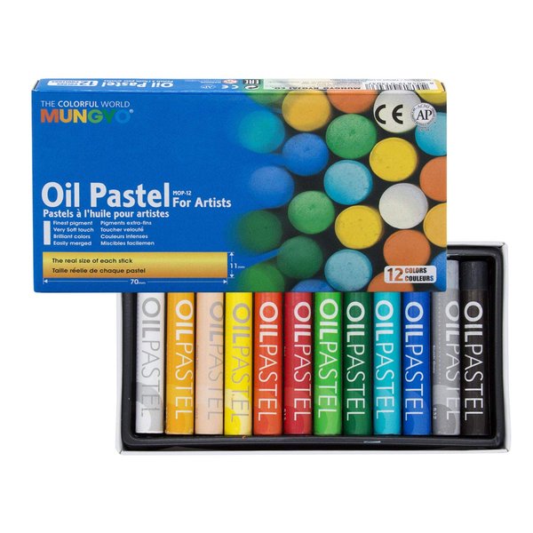 Mungyo Gallery Oil Pastels Cardboard Box Set of 12 Standard - Assorted Colors