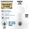 ILC Color Changing LED Light Bulbs, 70W Equivalent, 2700K Warm White A19 E26 Screw Edison Base RGBW Dimmable - 12 Color Choices - Timing Infrared Remote Control Included (2 Pack)