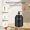 Constelada Massage Oil Warmer Professional Lotion Warmer Dispenser Heated for Massage Therapy Lube Warmer Gel Warmer Cream Warmer Dispenser Heater 2 Bottles Included for Home Beauty Spa Salon (Black)
