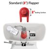 Korky 818BP QuietFILL Universal Toilet Fill Valve and Premium Flapper Easy to Install and Quiet-Made in USA, 2 Inch, Black